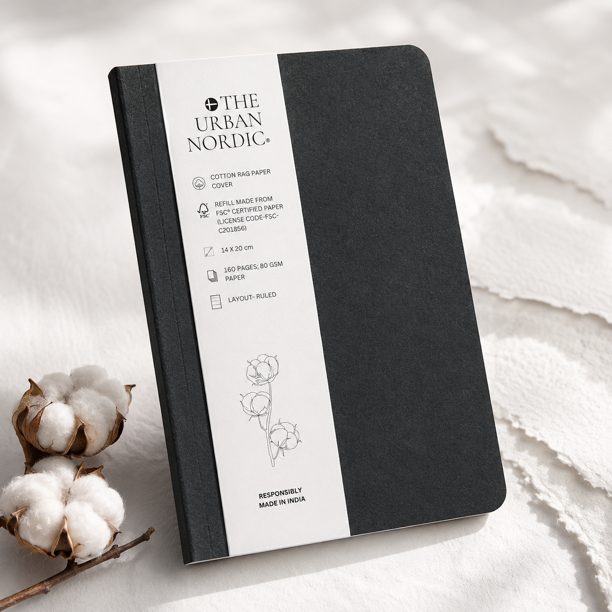 A5 cotton rag notebook