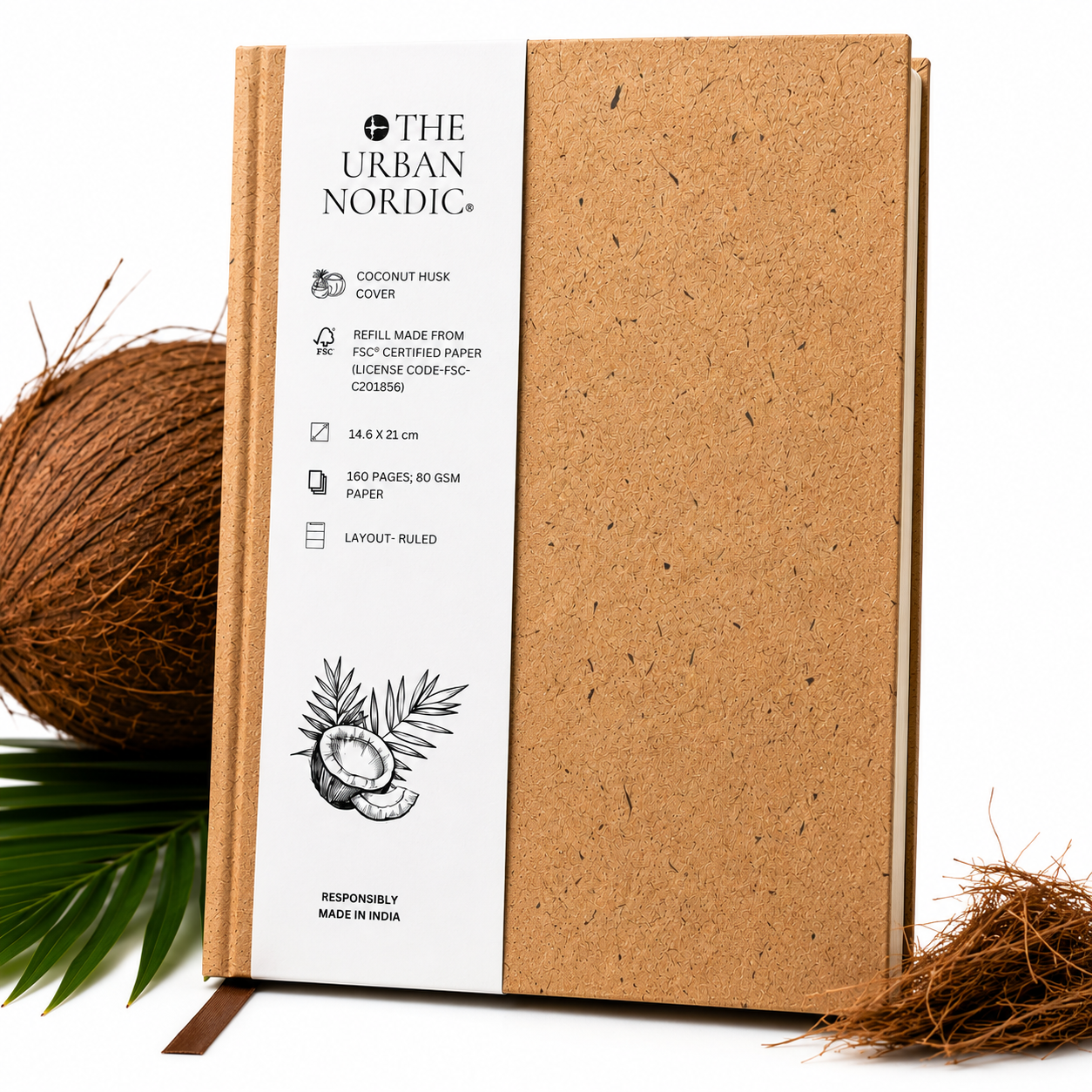 A5 coconut husk notebook
